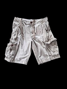Aeropostale Cargo Shorts Mens 32 Beige Y2K Utility Drawstring Pockets A87